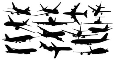 Set of passenger planes. vector