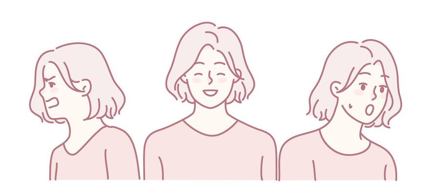 Expressive Character Design Exploring Emotions Through Three Different Views and Angles