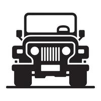 Front view of a sturdy off-road vehicle. vector