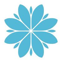 Elegant Teal Floral Design for Branding or Decoration vector