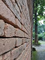 clay brick arrange in wall background photo