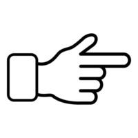Hand gesture icons showing vector