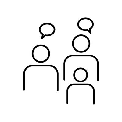 Group chat outline icon