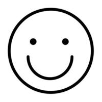 Emoticon Smile Outline Icon vector