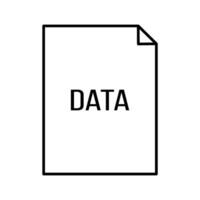 Data Outline icon vector