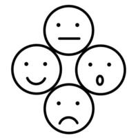 Customer experience and satisfaction. Rating emoji, vector