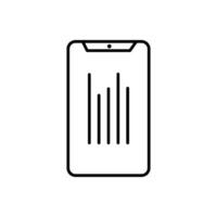 Smartphone Diagram related line icons. Statisctic, chart vector