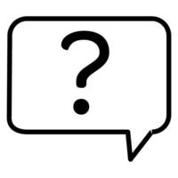 Bubble chat with question icon . Comment question icon vector