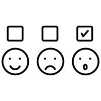 Customer service experience and satisfaction. Rating emoji, feedback emoji vector