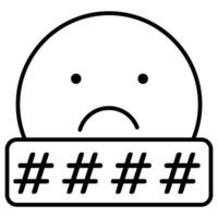 Hastag and Emoticon Social Media Icon - Tools, Buttons, and Utility Symbols vector