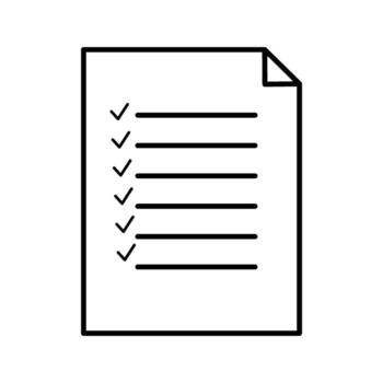 Minimalist checklist icon with checkmarks vector