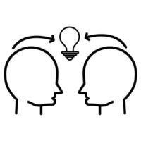 Public relations outline doodle Design illustration vector