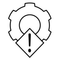 Gear icon Setting symbol. Cogwheel clipboard Outline Icon vector