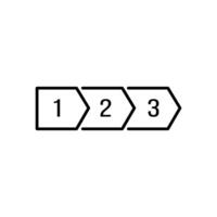 Serial numbe outline icon vector