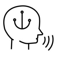 Smart chip line icon, concept sign, outline vektor ilustrasi, simbol linear vector