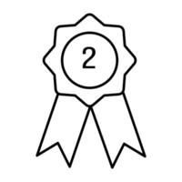 Badge Stamp icon outline editable stroke. Outline icon vector