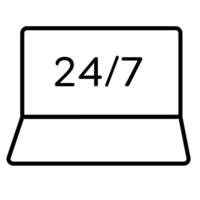 Hotline service twenty four hours icon. Customer service icon vector