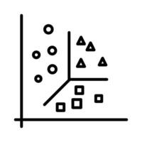 Isolated icon of ML math classification algorithm vector