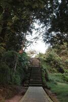 The stairs in ratu boko keraton central of java photo