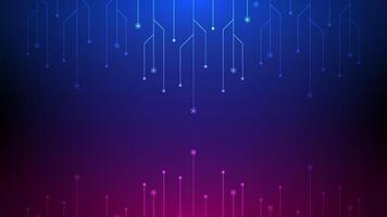 Digital technology circuit background. Futuristic abstract data concept. Design for network connections motherboard circuit board purple and blue . vector
