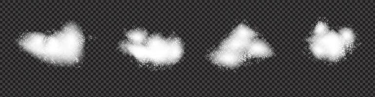 Set of different cloud shapes vector