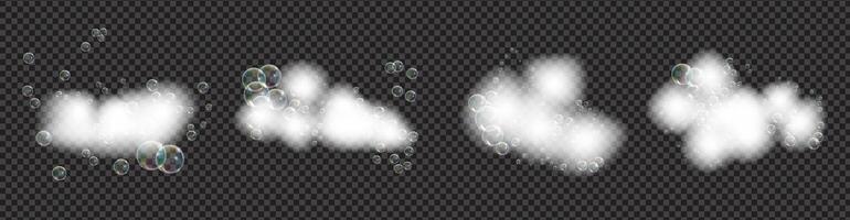 clouds and bubbles graphic design vector
