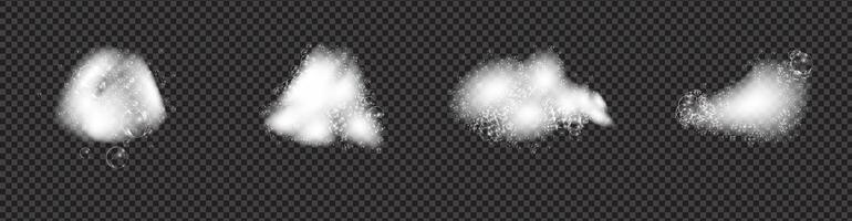 Bath foam soap with bubbles isolated illustration vector