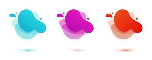 Amoeba-inspired flowing design with dynamic organic shapes. Perfect for colorful brand visuals, digital flyers or social templates. vector