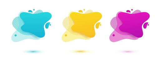 Wavy liquid amoeba shapes creating modern abstract background. Colorful and playful, ideal for promotional and design use. vector