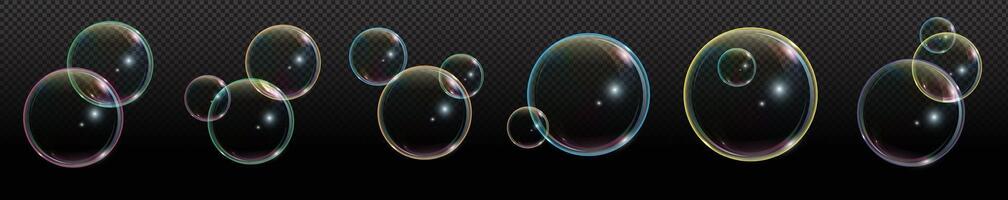 Soap bubble with rainbow reflection. Great design for any purposes. vector