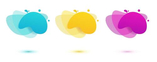 Modern amoeba-inspired template with colorful red, yellow, and blue organic shapes. Ideal for flyer, branding, or web layout. vector