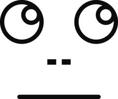 face, with, rolling, eyes icon. Simple thin line, isolated on white background. outline icons for UI and UX, website or mobile application. vector