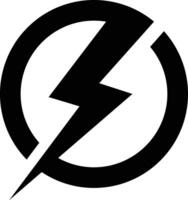 Lightninglogo, electric power logo design element. Energy and thunder electricity symbol. Lightning bolt sign in the circle. the flash logo is shown isolated on backgroun. power fast speed logo type vector