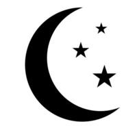 Moon and star icon for your web design, logo, UI. illustration. vector