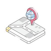 Have a look at this location isometric style icon vector