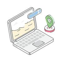 Check out this isometric icon of search location vector