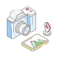 Check out this isometric icon of photography gear vector