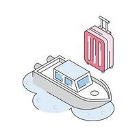 Get a glimpse of this cruise travel isometric icon vector