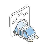 A visually engaging isometric icon of underground tunnel vector