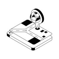 Have a look at this location isometric style icon. vector