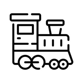 fácil a editar lineal icono de rápido tren motor vector