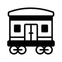 Premium glyph icon of detailed train carriage. vector