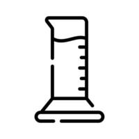 Here is a line style icon showing lab cylinder vector