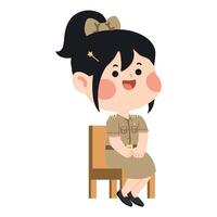 Cartoon character in military outfit vector