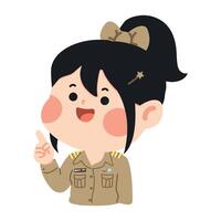 Illustration of a Thai Teacher Pointing vector