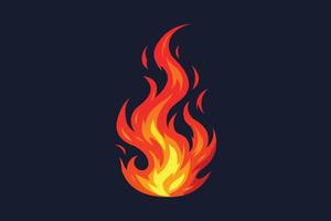 Colorful flame icon illustration vector