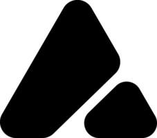 Black and White Split Letter A Block vector