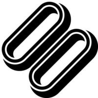 Two black and white rings are shown on a white background vector