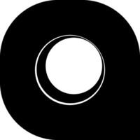 A black and white logo with a circle in the middle vector