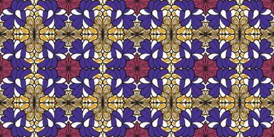 African ethnic blue pattern . seamless beautiful Kitenge, chitenge, dutch wax style. fashion design in colorful. Geometric abstract motif. commonly known as Ankara prints, African wax prints. vector